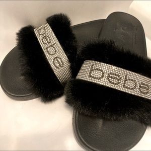 Furry and fabulous BEBE slippers
